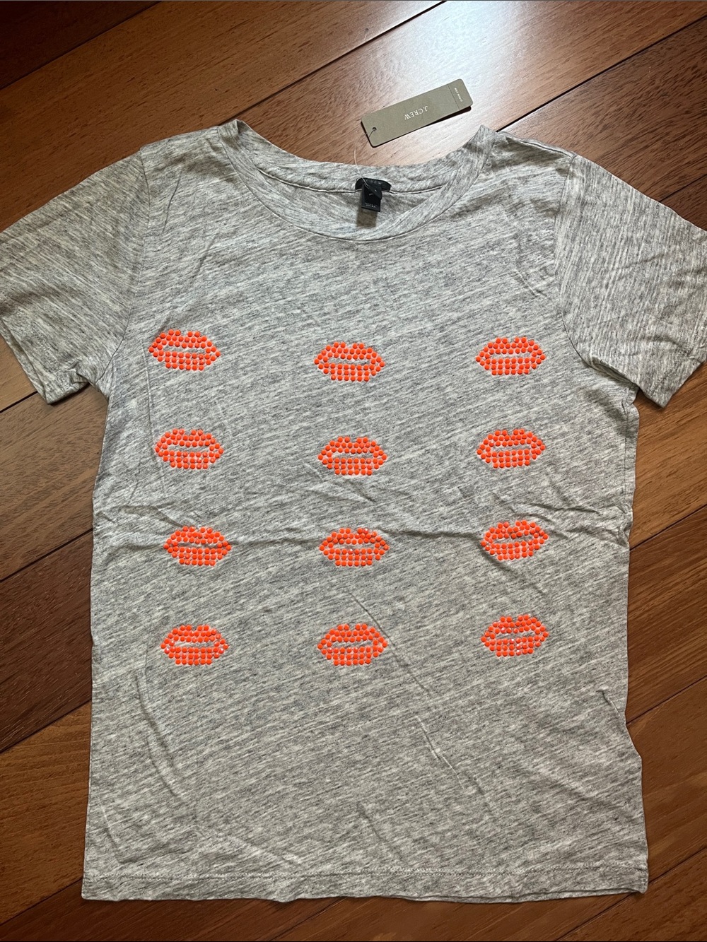 NWT J. Crew Pavé Lips Graphic Tee